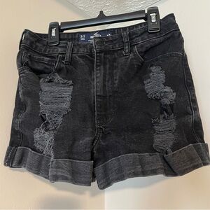 Hollister Women's Black Distressed Shorts Size 3/2